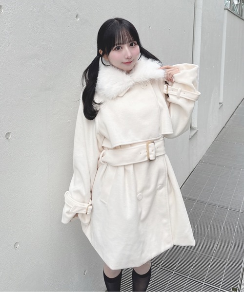 セール】ファー衿コート（ダウンジャケット/コート）｜one way