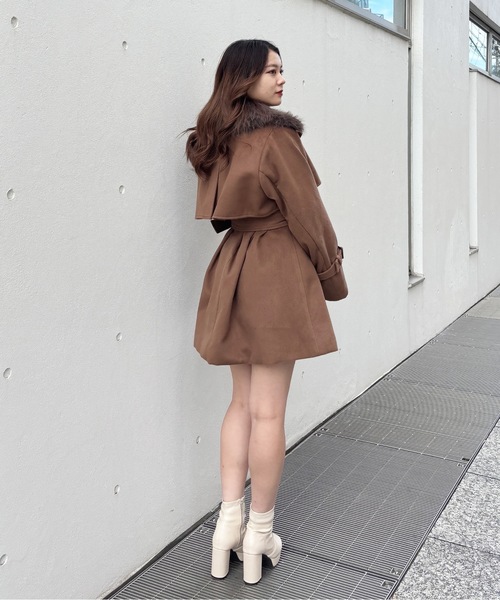 one way（ワンウェイ）の「ファー衿コート（ダウンジャケット/コート・レディース・グレー/ホワイト/ブラウン・FREE）」の14枚目の写真