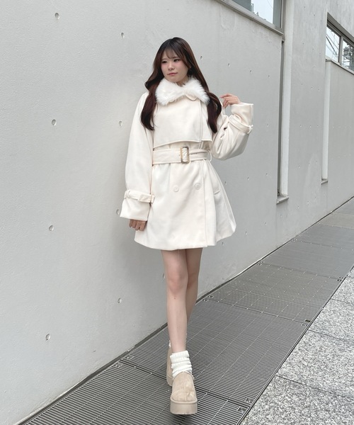 one way（ワンウェイ）の「ファー衿コート（ダウンジャケット/コート・レディース・グレー/ホワイト/ブラウン・FREE）」の22枚目の写真