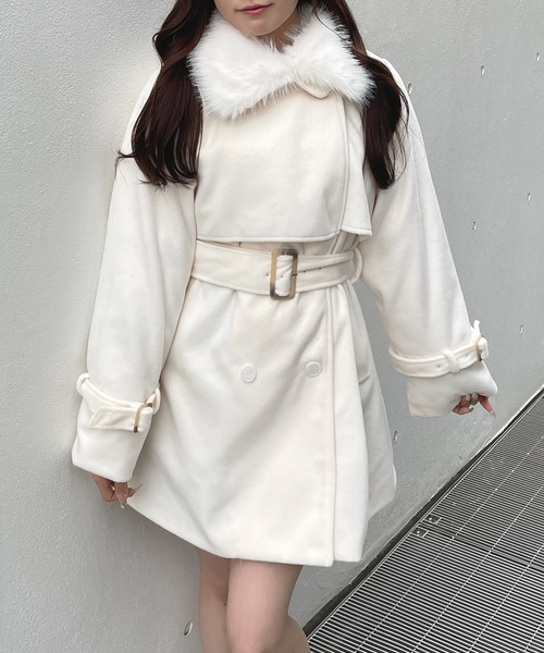 one way（ワンウェイ）の「ファー衿コート（ダウンジャケット/コート・レディース・グレー/ホワイト/ブラウン・FREE）」の19枚目の写真