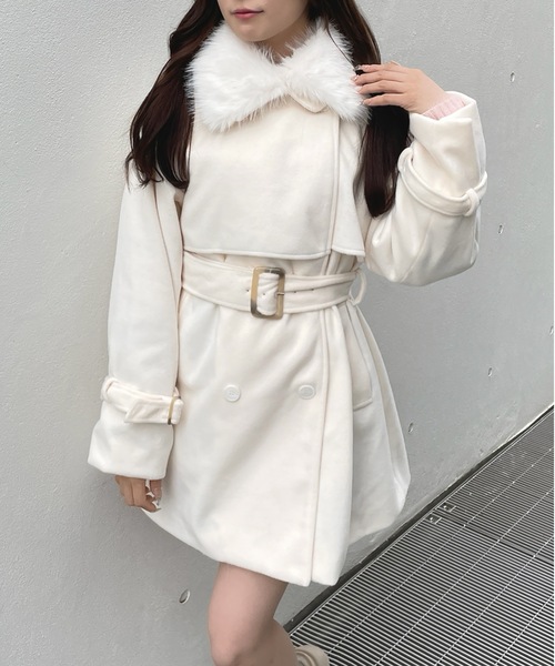 one way（ワンウェイ）の「ファー衿コート（ダウンジャケット/コート・レディース・グレー/ホワイト/ブラウン・FREE）」の20枚目の写真