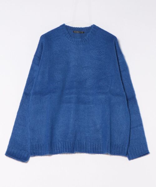 Bling Leads（ブリングリーズ）の「【RES】【Bling leads】クルーネックモヘアタッチオーバーサイズプルオーバー（ニット/セーター・レディース・チャコール/ブラック/ブラック×レッド/グレー系/グリーン系1/ライトグレー/グリーン/グリーン系/マスタード/ベージュ系/ブルー・M/L）」の10枚目の写真