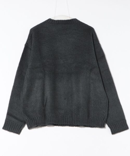 Bling Leads（ブリングリーズ）の「【RES】【Bling leads】クルーネックモヘアタッチオーバーサイズプルオーバー（ニット/セーター・レディース・チャコール/ブラック/ブラック×レッド/グレー系/グリーン系1/ライトグレー/グリーン/グリーン系/マスタード/ベージュ系/ブルー・M/L）」の12枚目の写真