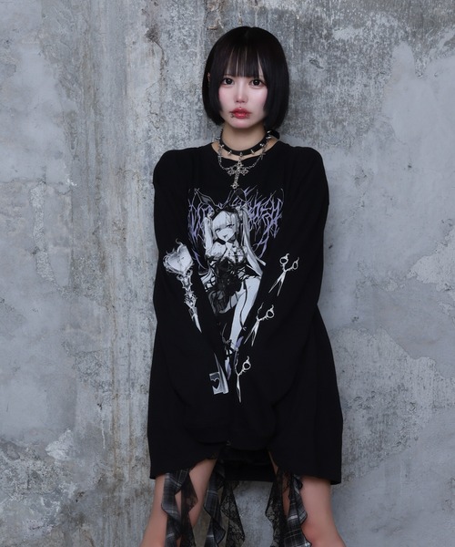 Lilith RabbitプリントロングTシャツ（Tシャツ/カットソー）｜Amilige