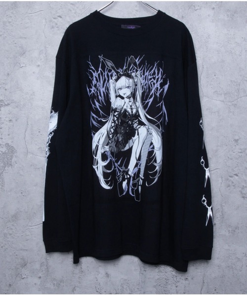 Lilith RabbitプリントロングTシャツ（Tシャツ/カットソー）｜Amilige