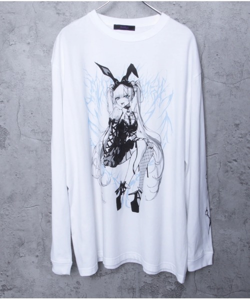 Amilige（アミリージュ）の「Lilith RabbitプリントロングTシャツ（T