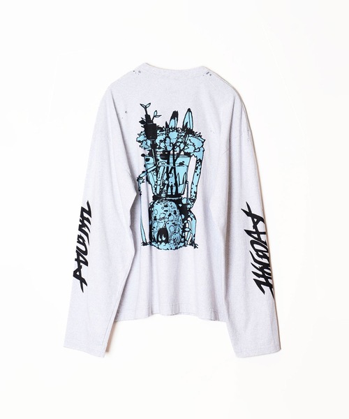 HOLIDAY（ホリデイ）の「SUPER FINE DRY DAMAGE L/S T-SHIRT (CIRCULATION) スーパーファインドライダメージロングスリーブTシャツ (サーキュレーション)（Tシャツ/カットソー・レディース・レッド/シルバーグレー/ブラック・XL）」の4枚目の写真