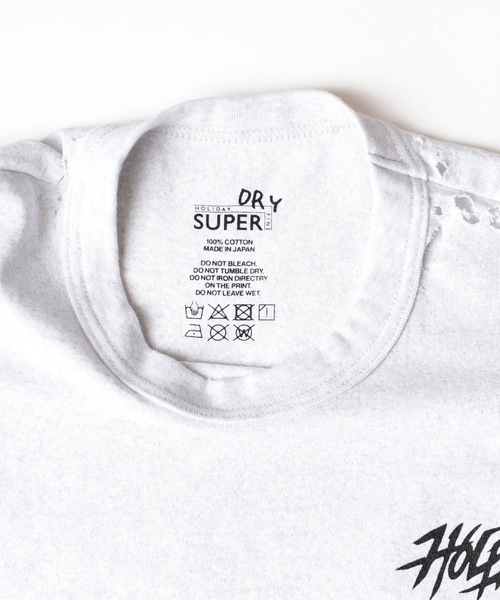 HOLIDAY（ホリデイ）の「SUPER FINE DRY DAMAGE L/S T-SHIRT (CIRCULATION) スーパーファインドライダメージロングスリーブTシャツ (サーキュレーション)（Tシャツ/カットソー・レディース・レッド/シルバーグレー/ブラック・XL）」の6枚目の写真