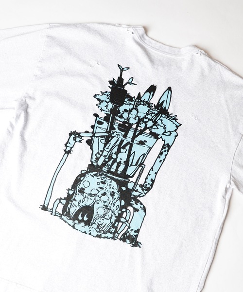 HOLIDAY（ホリデイ）の「SUPER FINE DRY DAMAGE L/S T-SHIRT (CIRCULATION) スーパーファインドライダメージロングスリーブTシャツ (サーキュレーション)（Tシャツ/カットソー・レディース・レッド/シルバーグレー/ブラック・XL）」の8枚目の写真