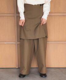 URBAN RESEARCH | ウールブレンドチェックワイドパンツ(その他パンツ)