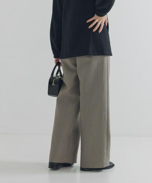 URBAN RESEARCH(アーバンリサーチ)の「ウールブレンドチェックワイドパンツ(その他パンツ・レディース・キャメル/グレー系その他・38/36/40)」の6枚目の写真