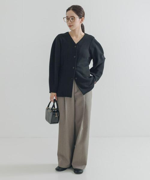 URBAN RESEARCH(アーバンリサーチ)の「ウールブレンドチェックワイドパンツ(その他パンツ・レディース・キャメル/グレー系その他・38/36/40)」の8枚目の写真