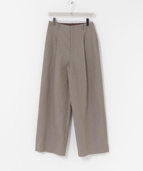 URBAN RESEARCH(アーバンリサーチ)の「ウールブレンドチェックワイドパンツ(その他パンツ・レディース・キャメル/グレー系その他・38/36/40)」の9枚目の写真