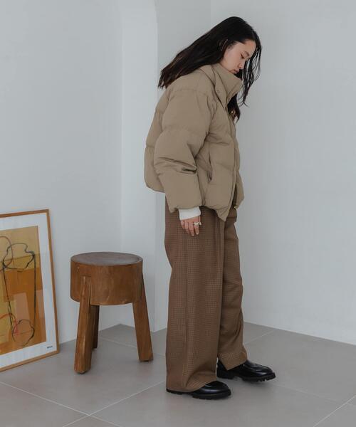 URBAN RESEARCH(アーバンリサーチ)の「ウールブレンドチェックワイドパンツ(その他パンツ・レディース・キャメル/グレー系その他・38/36/40)」の13枚目の写真