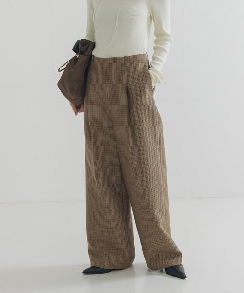 URBAN RESEARCH(アーバンリサーチ)の「ウールブレンドチェックワイドパンツ(その他パンツ・レディース・キャメル/グレー系その他・38/36/40)」の17枚目の写真