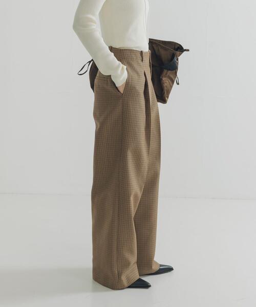 URBAN RESEARCH(アーバンリサーチ)の「ウールブレンドチェックワイドパンツ(その他パンツ・レディース・キャメル/グレー系その他・38/36/40)」の20枚目の写真
