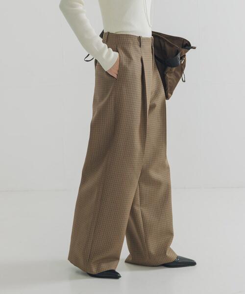 URBAN RESEARCH(アーバンリサーチ)の「ウールブレンドチェックワイドパンツ(その他パンツ・レディース・キャメル/グレー系その他・38/36/40)」の21枚目の写真