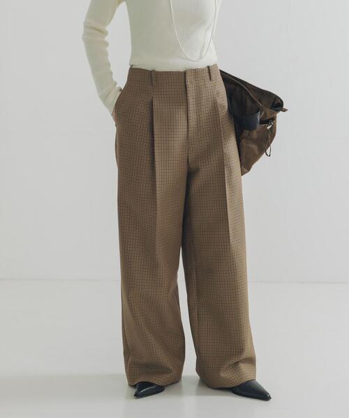 URBAN RESEARCH(アーバンリサーチ)の「ウールブレンドチェックワイドパンツ(その他パンツ・レディース・キャメル/グレー系その他・38/36/40)」の22枚目の写真