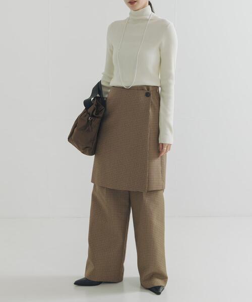 セール】ウールブレンドチェックワイドパンツ（その他パンツ）｜URBAN