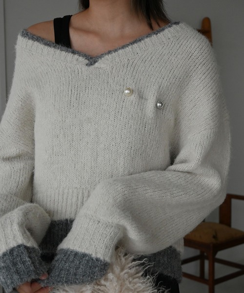 double rib layered like broach knit