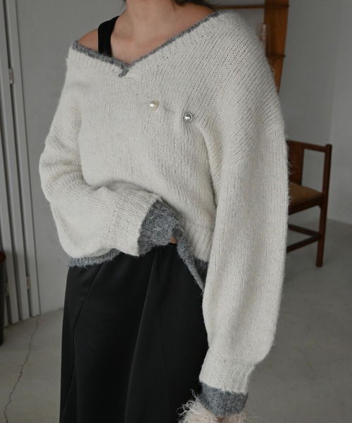 double rib layered like broach knit