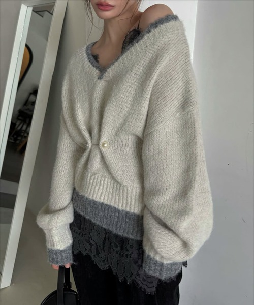 double rib layered like broach knit