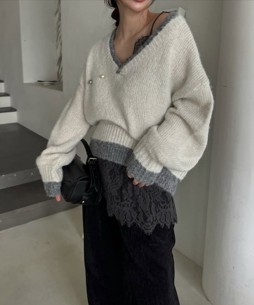 double rib layered like broach knit