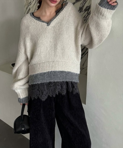 double rib layered like broach knit