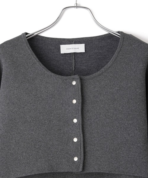 ADAM ET ROPE'(アダムエロペ)の「フォルムカーディガンセットワンピース(ワンピース・レディース・チャコールグレー/ブラック/オレンジ系その他4・FREE)」の12枚目の写真