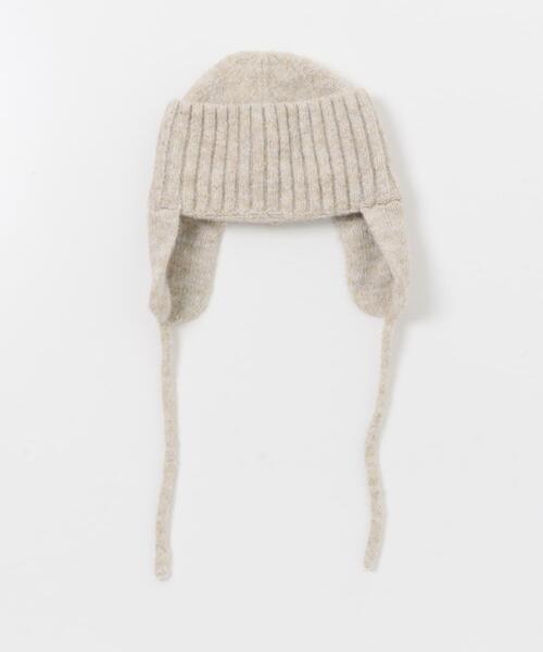 SMELLY（スメリー）の「イヤーフラップニットキャップ（ニットキャップ/ビーニー・レディース・グレー/ブラック/ベージュ・-）」の9枚目の写真