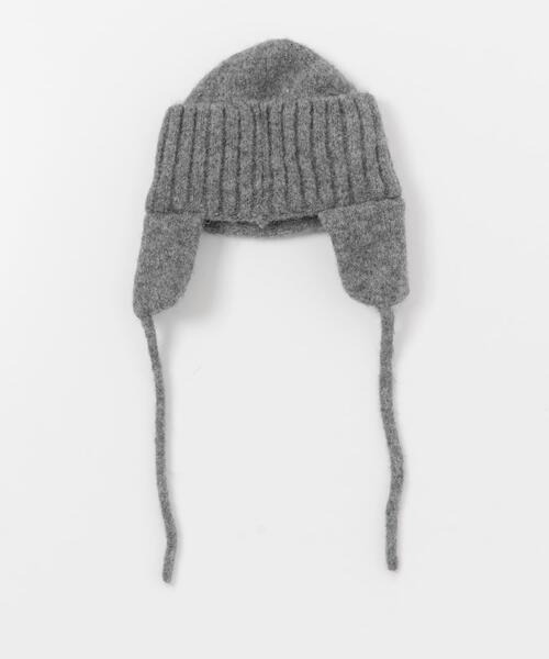 SMELLY（スメリー）の「イヤーフラップニットキャップ（ニットキャップ/ビーニー・レディース・グレー/ブラック/ベージュ・-）」の17枚目の写真