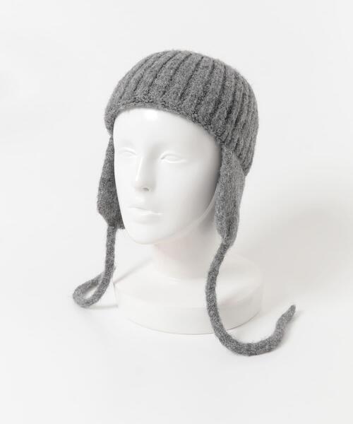 SMELLY（スメリー）の「イヤーフラップニットキャップ（ニットキャップ/ビーニー・レディース・グレー/ブラック/ベージュ・-）」の18枚目の写真