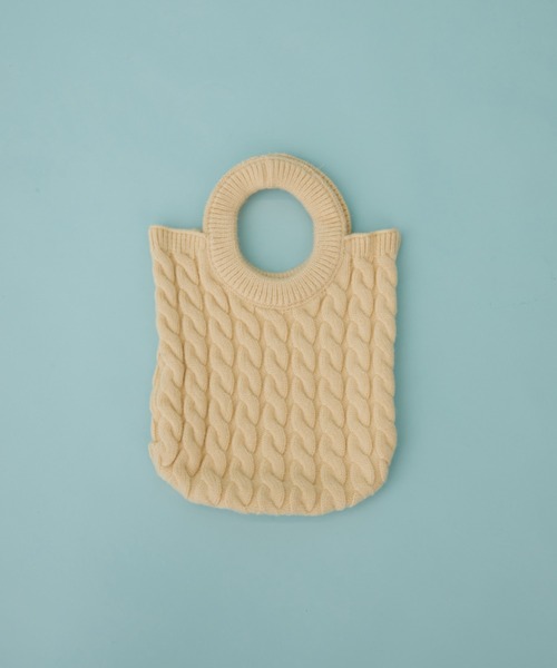 FUULLY STUDIO(フーリィーステューディオ)の「ケーブルニットミニバッグ(トートバッグ・レディース・グレー/ブラック/アイボリー・FREE)」の20枚目の写真