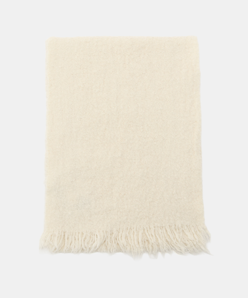 La TOTALITE(ラトータリテ)の「【洗える】La Totalite ブークレーメランジマフラー(マフラー・レディース・チャコールグレー/アイボリー/ブルー系その他・FREE)」の2枚目の写真