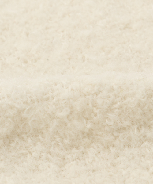 La TOTALITE(ラトータリテ)の「【洗える】La Totalite ブークレーメランジマフラー(マフラー・レディース・チャコールグレー/アイボリー/ブルー系その他・FREE)」の6枚目の写真