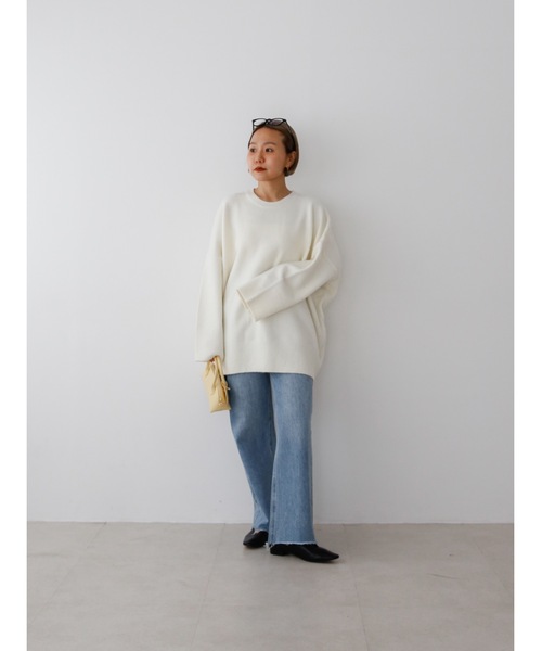 Katrin TOKYO(カトリーントーキョー)の「big crewneck knit(ニット/セーター・レディース・アイボリー/ブラウン系その他/イエロー・FREE/XS)」の16枚目の写真
