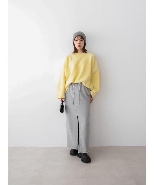 Katrin TOKYO(カトリーントーキョー)の「big crewneck knit(ニット/セーター・レディース・アイボリー/ブラウン系その他/イエロー・FREE/XS)」の5枚目の写真