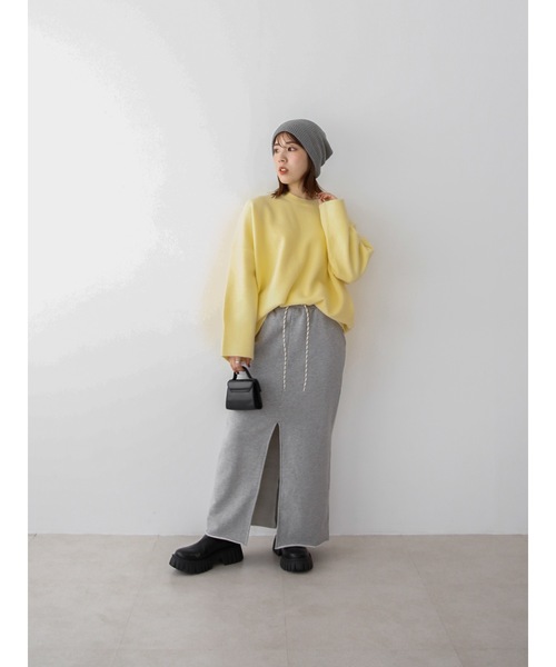 Katrin TOKYO(カトリーントーキョー)の「big crewneck knit(ニット/セーター・レディース・アイボリー/ブラウン系その他/イエロー・FREE/XS)」の6枚目の写真