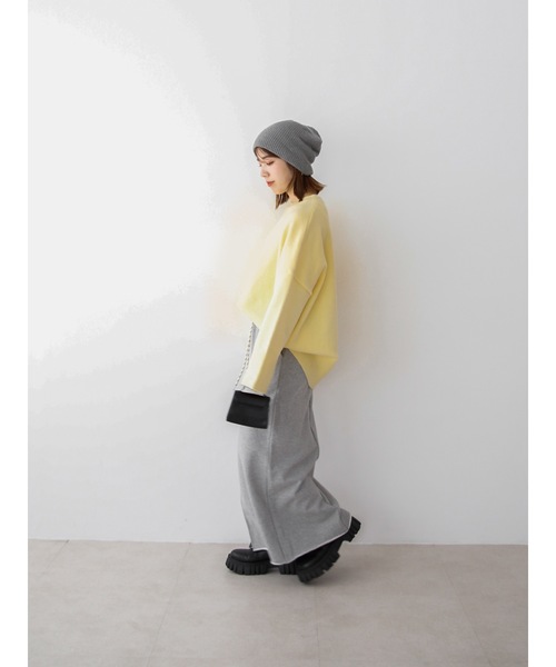 Katrin TOKYO(カトリーントーキョー)の「big crewneck knit(ニット/セーター・レディース・アイボリー/ブラウン系その他/イエロー・FREE/XS)」の7枚目の写真