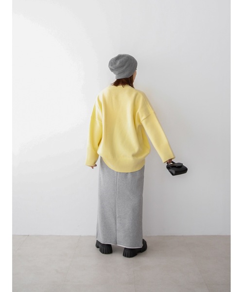 Katrin TOKYO(カトリーントーキョー)の「big crewneck knit(ニット/セーター・レディース・アイボリー/ブラウン系その他/イエロー・FREE/XS)」の8枚目の写真