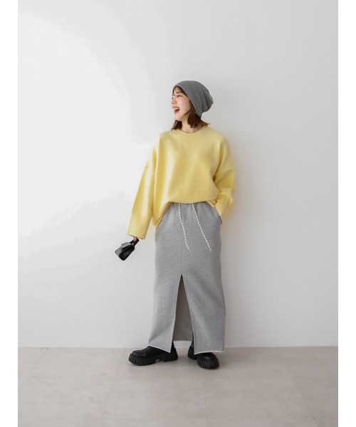 Katrin TOKYO(カトリーントーキョー)の「big crewneck knit(ニット/セーター・レディース・アイボリー/ブラウン系その他/イエロー・FREE/XS)」の11枚目の写真