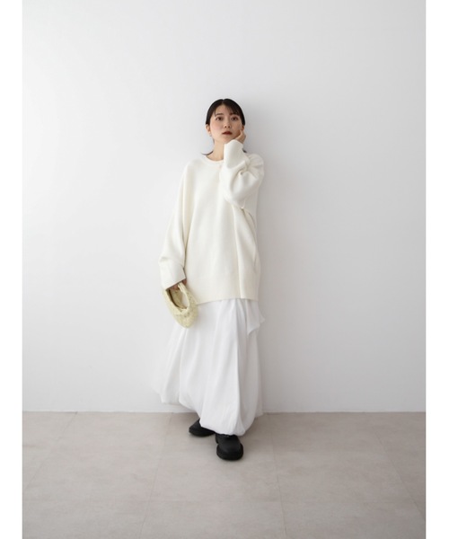 Katrin TOKYO(カトリーントーキョー)の「big crewneck knit(ニット/セーター・レディース・アイボリー/ブラウン系その他/イエロー・FREE/XS)」の19枚目の写真