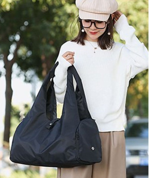 BACKYARD FAMILY(バックヤードファミリー)の「スポーツバッグ 大容量 sbag7688(ショルダーバッグ・レディース・ピンク系その他/ブラック・FREE)」の2枚目の写真