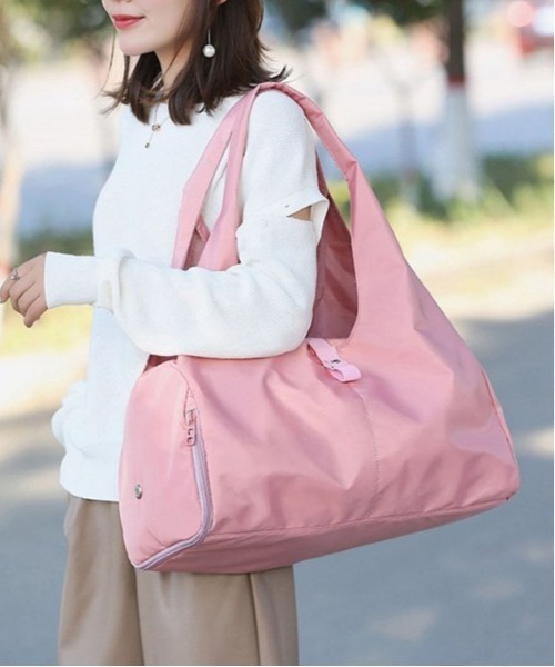 BACKYARD FAMILY(バックヤードファミリー)の「スポーツバッグ 大容量 sbag7688(ショルダーバッグ・レディース・ピンク系その他/ブラック・FREE)」の3枚目の写真
