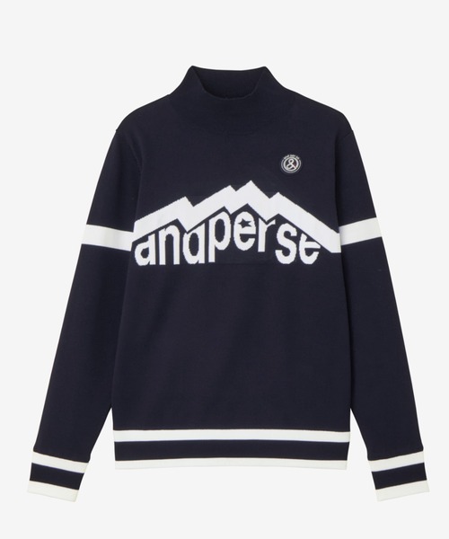 and per se(アンパスィ)の「ウインドシャッター袖防風ハイネックセーター(レディース)(ニット/セーター・レディース・ホワイト/ピンク/ネイビー/スカイブルー・M/L)」の3枚目の写真