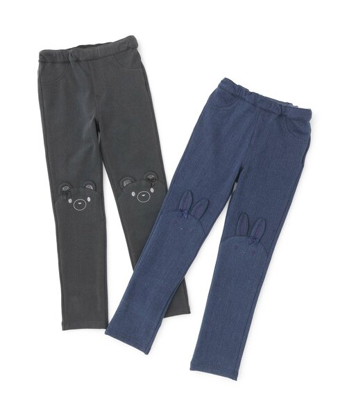 セール】動物あったかカットデニムパンツ（デニムパンツ）｜mezzo