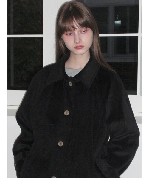 LETTER FROM MOON(レターフロムムーン)の「パリジャンウールトレンチコート(ブラック)(チェスターコート・レディース・その他・SMALL/MEDIUM)」の5枚目の写真