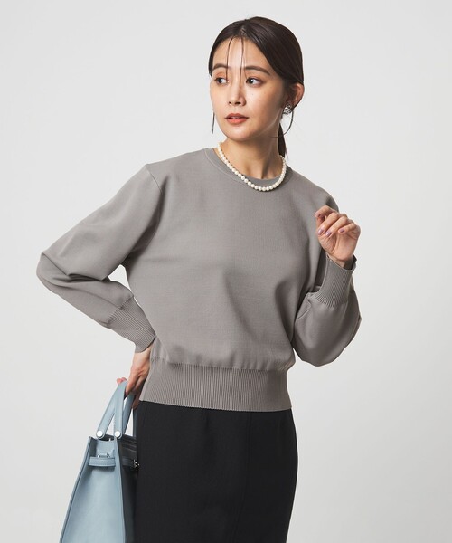 green label relaxing（グリーンレーベルリラクシング）の「【WEB限定】エリレース 2WAY ニット プルオーバー ウォッシャブル（ニット/セーター・レディース・ネイビー/ベージュ/グレー・FREE）」の21枚目の写真