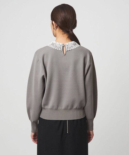 エリレース 2WAY ニット プルオーバー ウォッシャブル　ネイビー WEB限定】エリレース 2WAY ニット プルオーバー ウォッシャブル