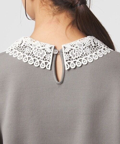 エリレース 2WAY ニット プルオーバー ウォッシャブル　ネイビー WEB限定】エリレース 2WAY ニット プルオーバー ウォッシャブル